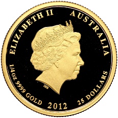 25 долларов 2012 года Австралия «Год дракона» (Цветное покрытие) — Фото №2