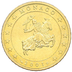 50 евроцентов 2001 года Монако — Фото №1