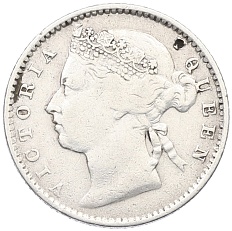 10 центов 1884 года Стрейтс Сетлментс — Фото №2