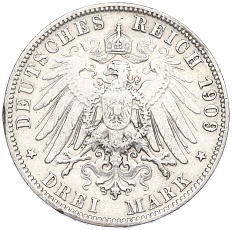 3 марки 1909 года Германия (Вюртемберг) — Фото №2