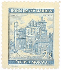 Почтовая марка 2 кроны 1942 года Богемия и Моравия — Фото №1