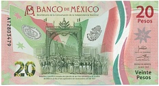 20 песо 2021 года Мексика «200-летие Независимости» (Подпись Jonathan Heath Constable) — Фото №1