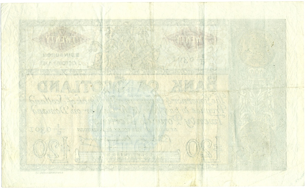 20 фунтов стерлингов 1963 года Великобритания (Банк Шотландии) — Фото №2