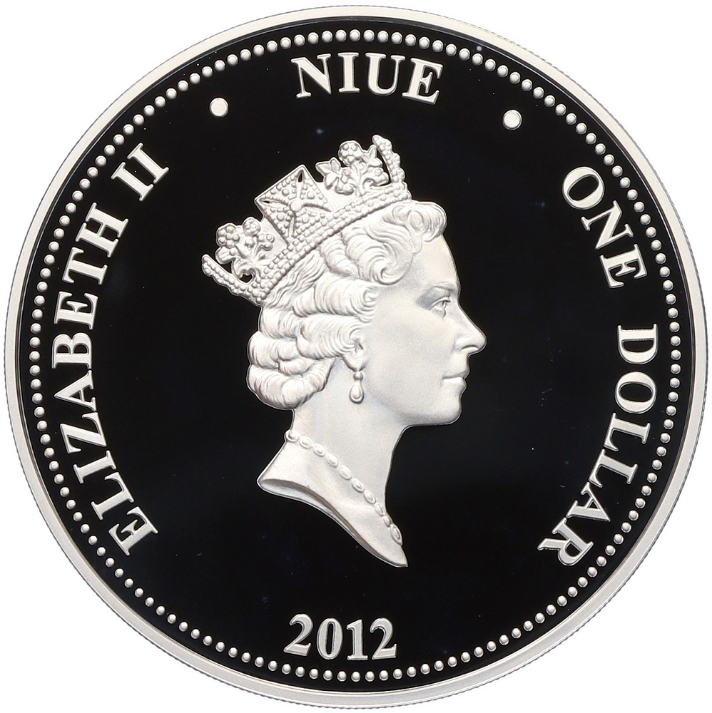1 доллар 2012 года Ниуэ «Александр Невский» — Фото №2