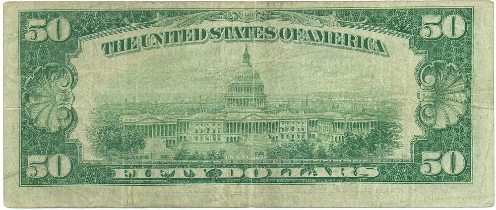 50 долларов 1934 года США (Вирджиния — Ричмонд) — Фото №2