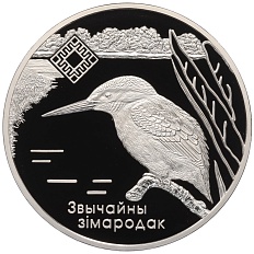 1 рубль 2008 года Белоруссия «Заказники Беларуси — Липичанская пуща (Зимородок)» — Фото №1