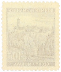 Почтовая марка 40 геллеров 1939 года Богемия и Моравия — Фото №2
