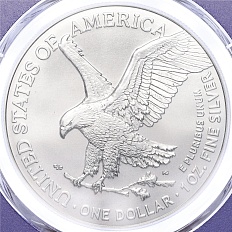1 доллар 2021 года США «Шагающая Свобода» (Новый тип) в слабе PCGS (MS70) — Фото №2
