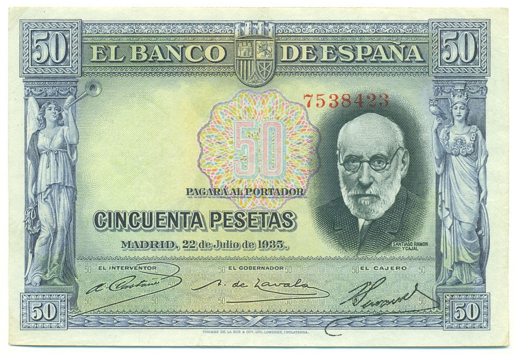 50 песет 1935 года Испания — Фото №1