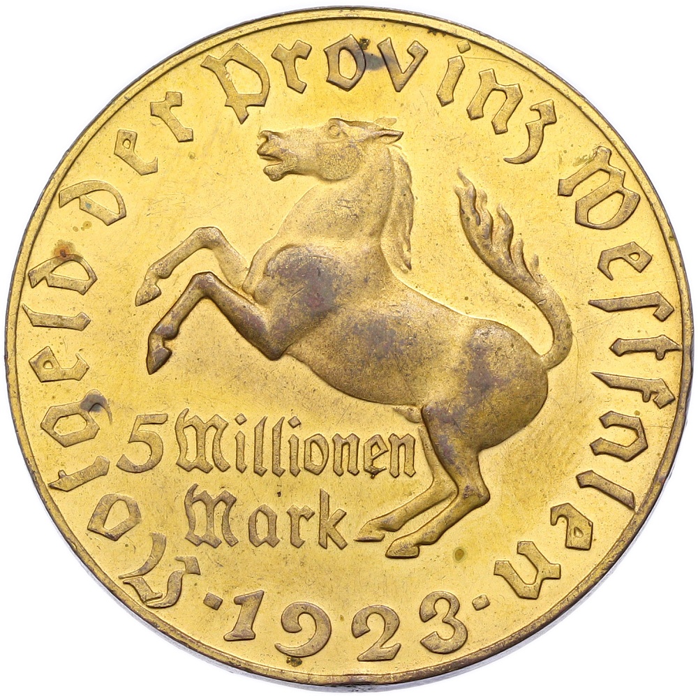 5 миллионов марок 1923 года Германия — Вестфалия (Нотгельд) — Фото №1