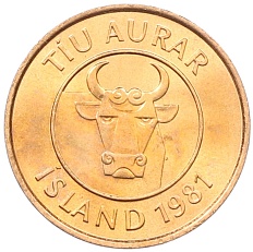 10 эйре 1981 года Исландия — Фото №2