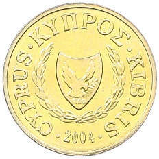 1 цент 2004 года Кипр — Фото №2