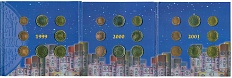 Набор из 24 евромонет 1999-2001 года Бельгия — Фото №1