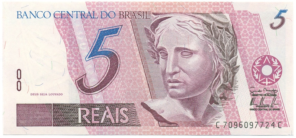 5 реалов 1997 года Бразилия — Фото №1