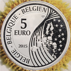 5 евро 2015 года Бельгия «Маргарита Риемакер-Легот» — Фото №2