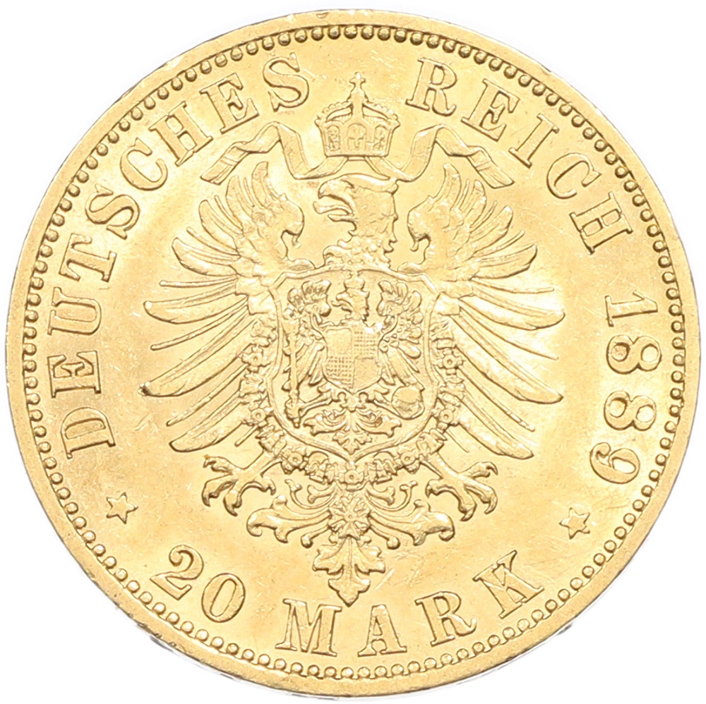 20 марок 1889 года Германия (Пруссия) — Фото №2