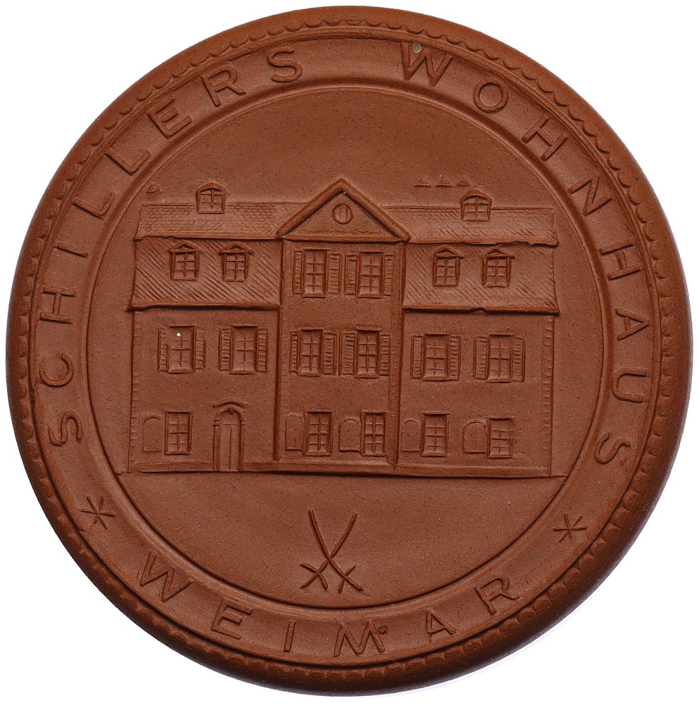 Медаль (Мейсенский фарфор) Германия «Фридрих Шиллер» — Фото №2