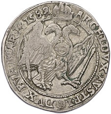 1 талер 1589 года Богемия — Рудольф II — Фото №2