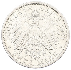 2 марки 1907 года Германия (Пруссия) — Фото №2