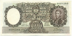 1000 песо 1960 года Аргентина — Фото №1