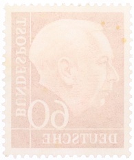 Почтовая марка 60 пфеннигов 1954 года Западная Германия (ФРГ) — Фото №2