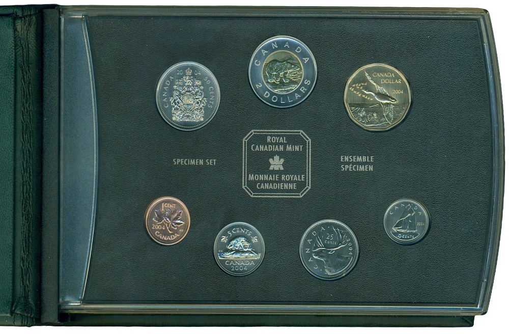 Годовой набор из 7 монет 2004 года Канада — Фото №1
