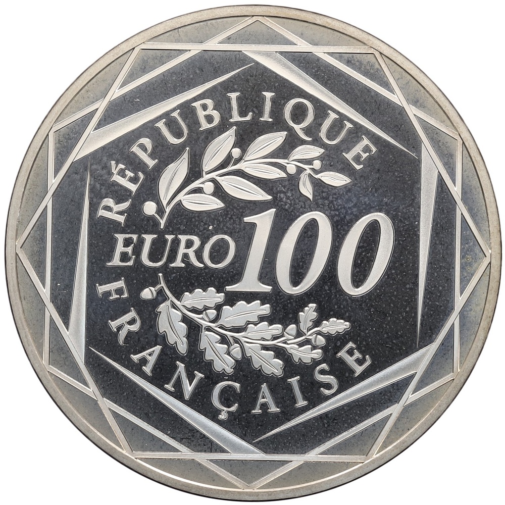 100 евро 2017 года Франция «100 лет со дня смерти Огюста Родена» — Фото №2