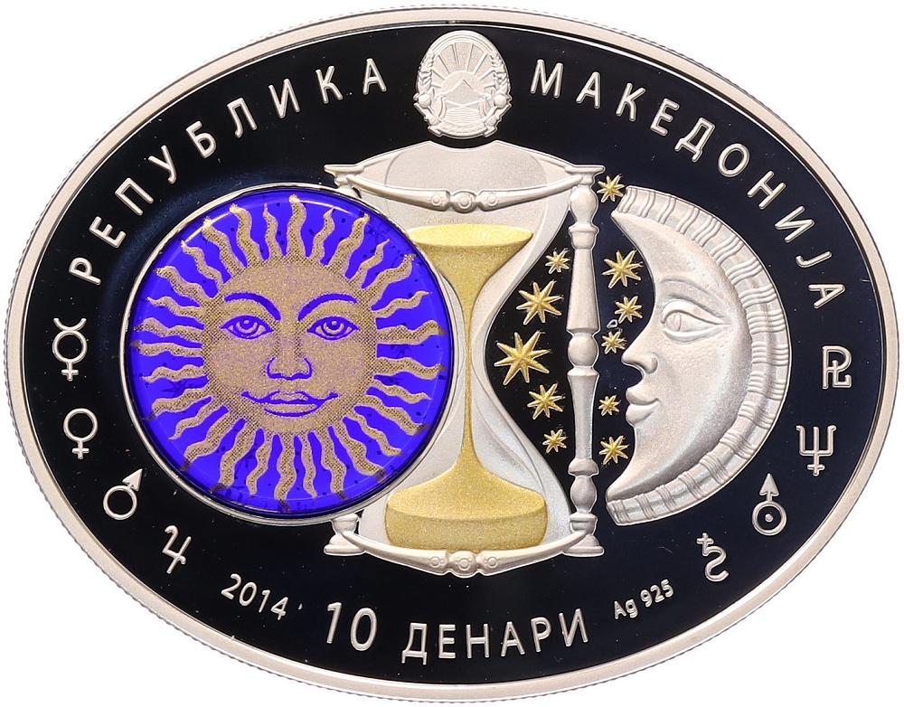 10 денаров 2014 года Македония «Знаки зодиака — Стрелец» — Фото №2
