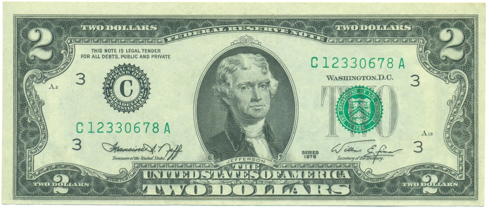 2 доллара 1976 года США — Фото №1