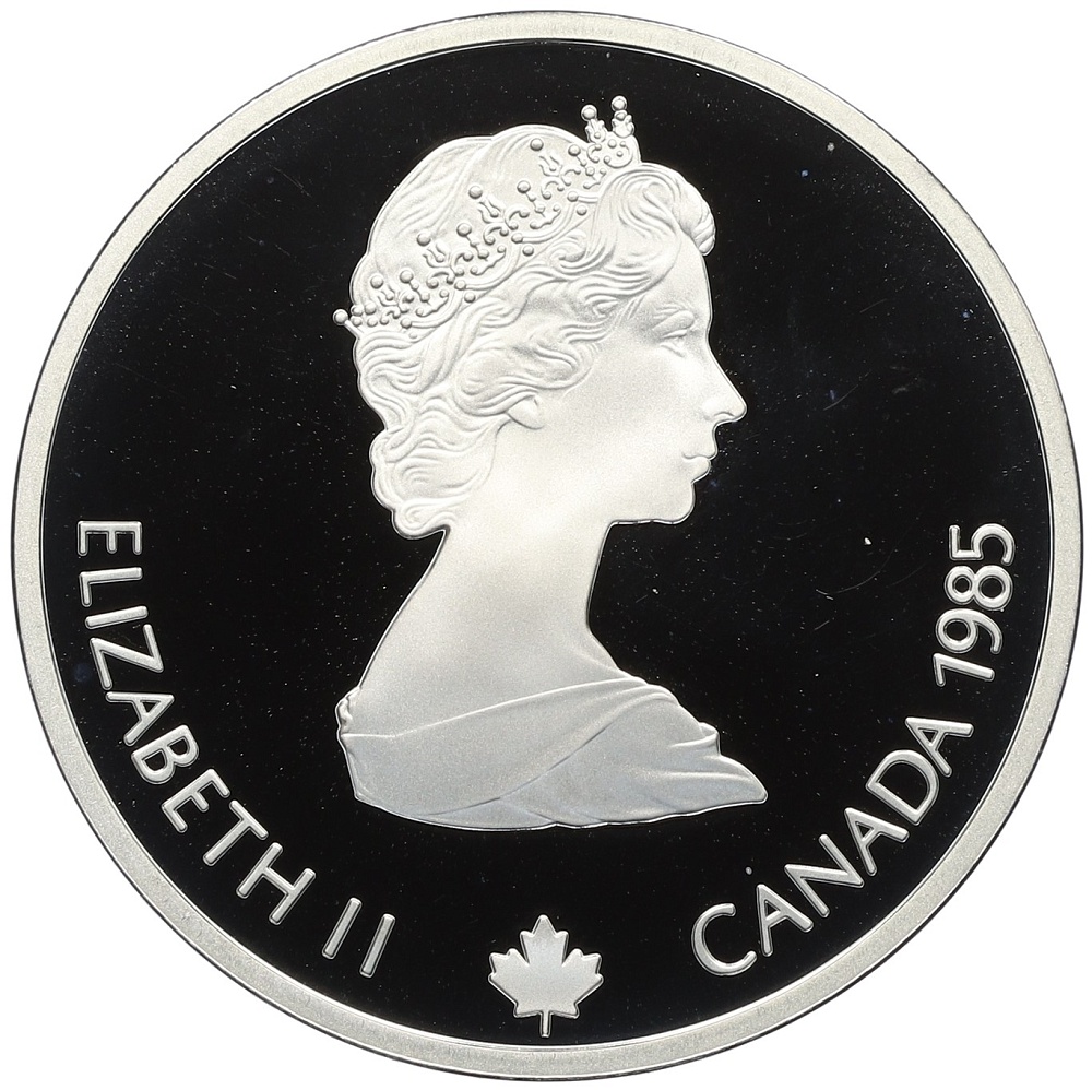 20 долларов 1985 года Канада «XV зимние Олимпийские Игры 1988 в Калгари — Конькобежный спорт» — Фото №2