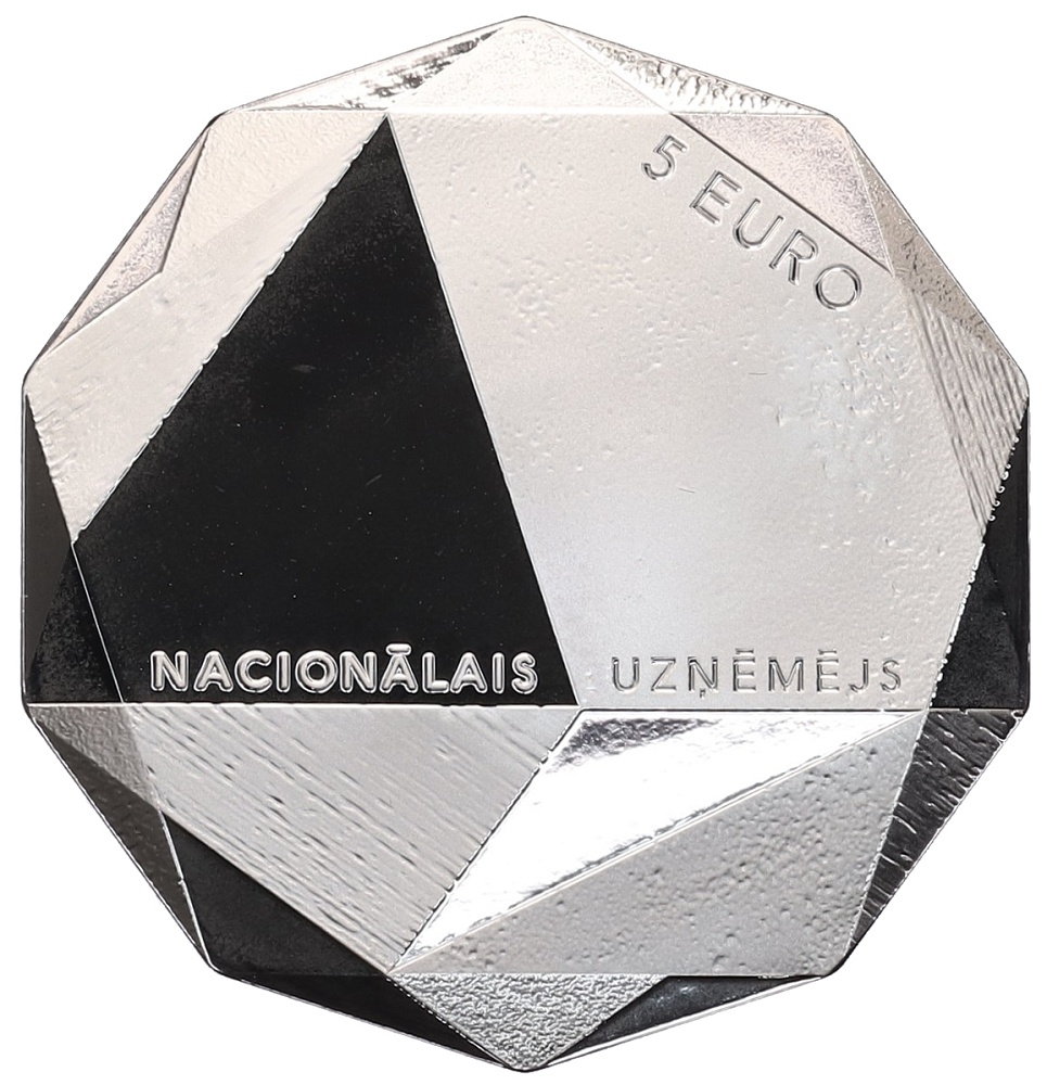 5 евро 2016 года Латвия «Предприниматель» — Фото №1