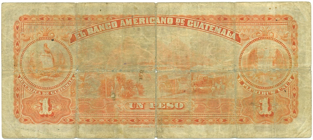 1 песо 1914 года Гватемала — Фото №2