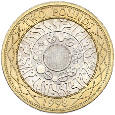 2 фунта 1998 года Великобритания — Фото №1