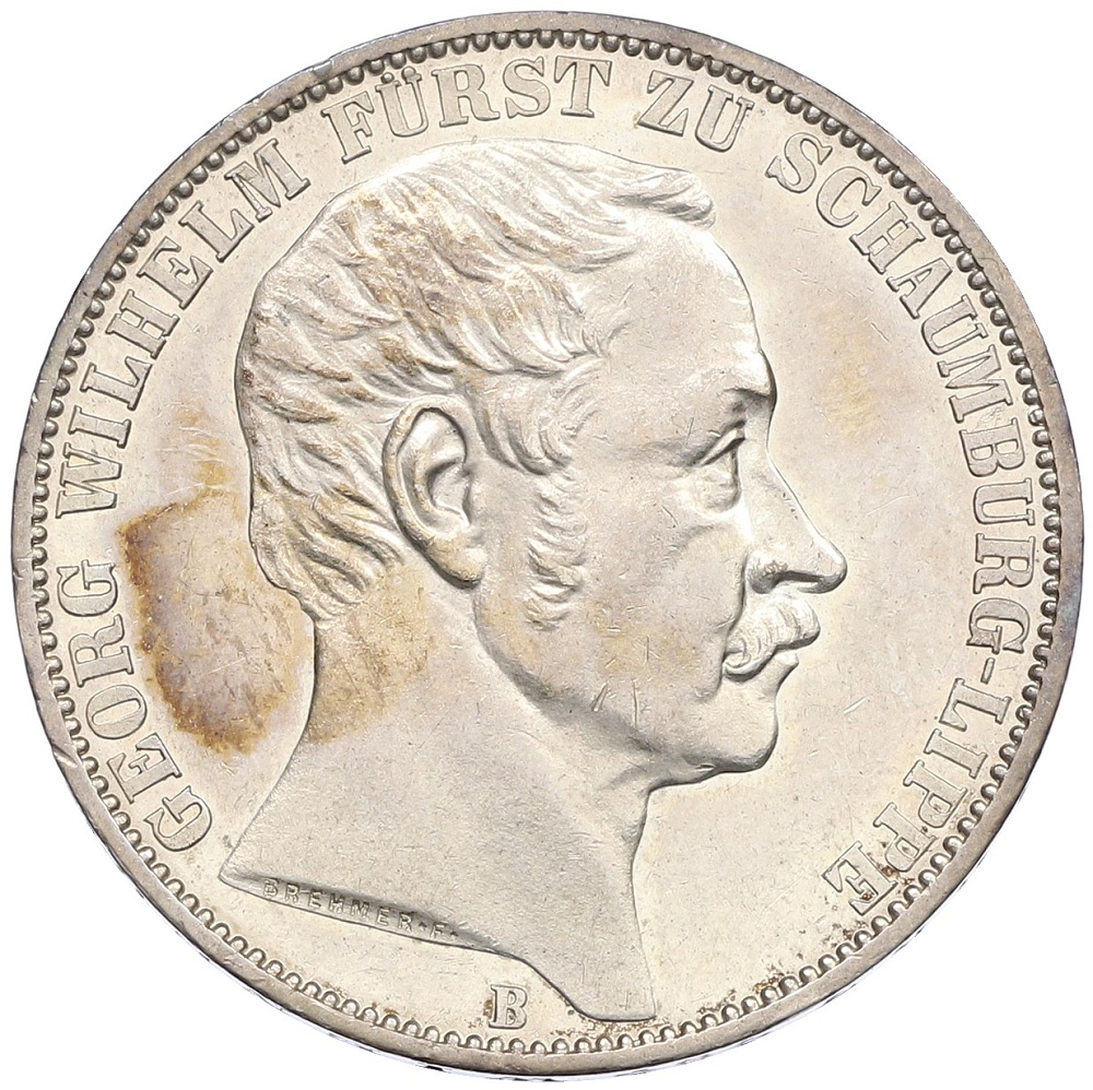 1 союзный талер 1860 года Шаумбург-Липпе — Фото №1
