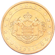 2 евроцента 2001 года Монако — Фото №1