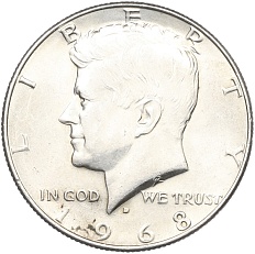 1/2 доллара (50 центов) 1968 года D США — Фото №1