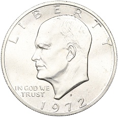 1 доллар 1972 года S «Эйзенхауэр» — Фото №1