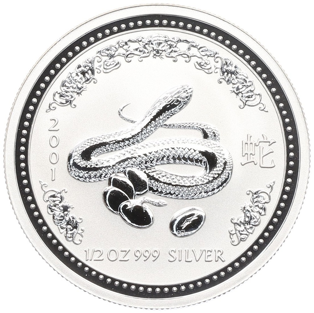 50 центов 2001 года Австралия «Китайский гороскоп — Год Змеи» — Фото №1