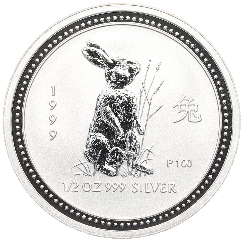 50 центов 1999 года Австралия «Китайский гороскоп — Год кролика» — Фото №1