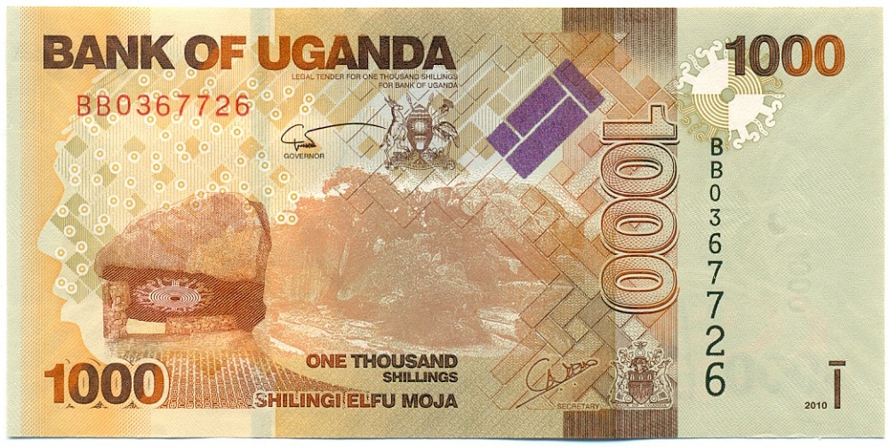 1000 шиллингов 2010 года Уганда — Фото №1