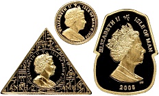 Набор из трех монет 2008 года Остров Мэн «Тутанхамон и золотой век фараонов» — Фото №2