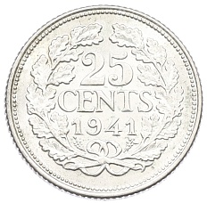 25 центов 1941 года Нидерланды — Фото №1