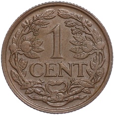 1 цент 1939 года Нидерланды — Фото №2