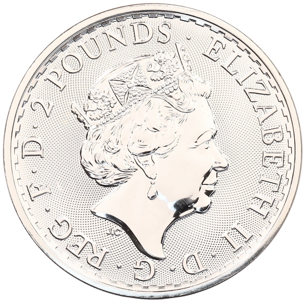 2 фунта 2023 года Великобритания «Британия» (Портрет Елизаветы II) — Фото №2