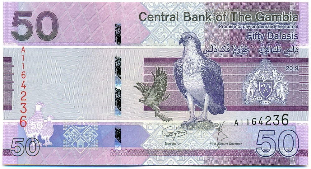 50 даласи 2019 года Гамбия — Фото №1