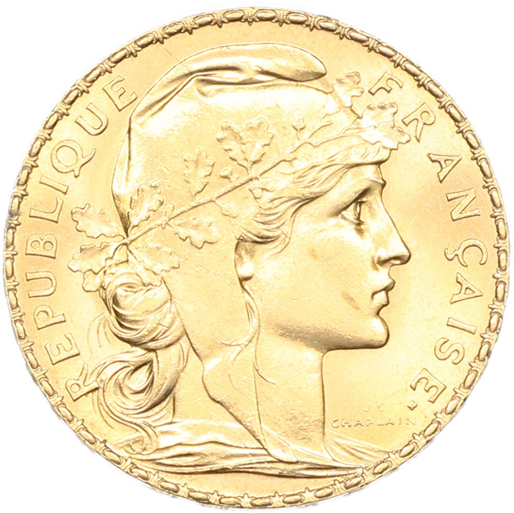 20 франков 1912 года Франция — Фото №2