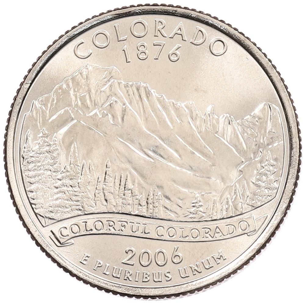 1/4 доллара (25 центов) 2006 года D США «Штаты и территории — Штат Колорадо» — Фото №1