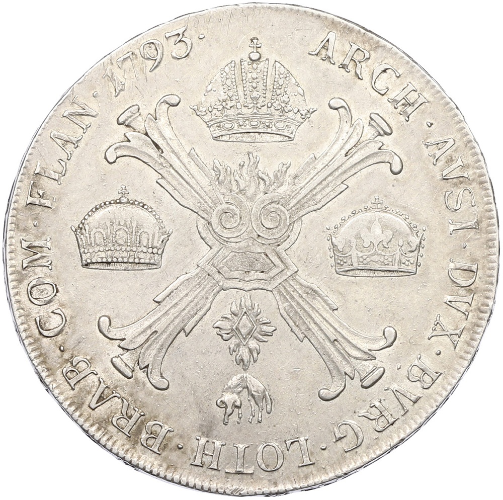 1 кроненталер 1793 года Австрийские Нидерланды — Фото №2