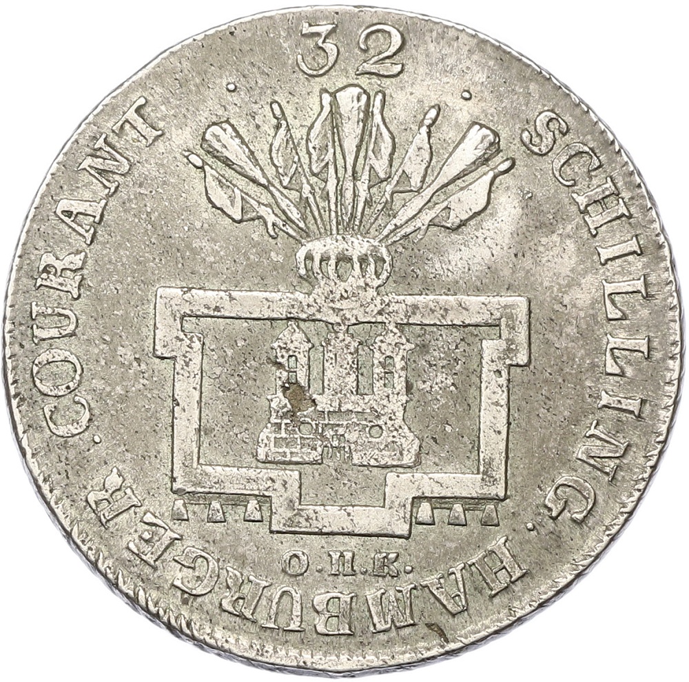32 шиллинга 1796 года Гамбург — Фото №1