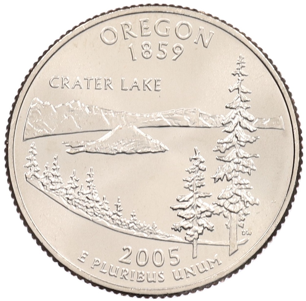 1/4 доллара (25 центов) 2005 года P США «Штаты и территории — Орегон» — Фото №1